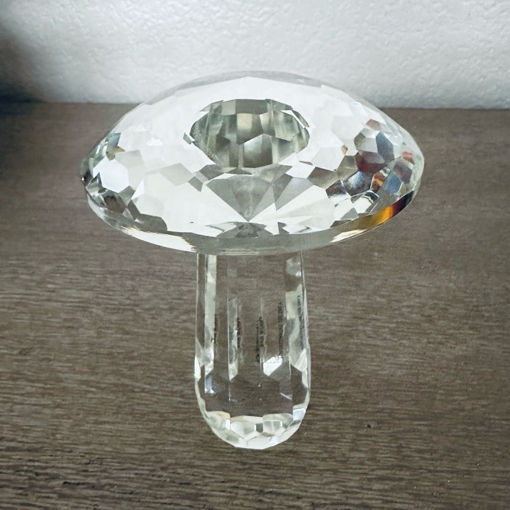 Mushroom Crystal Glass Prism Paperweight
